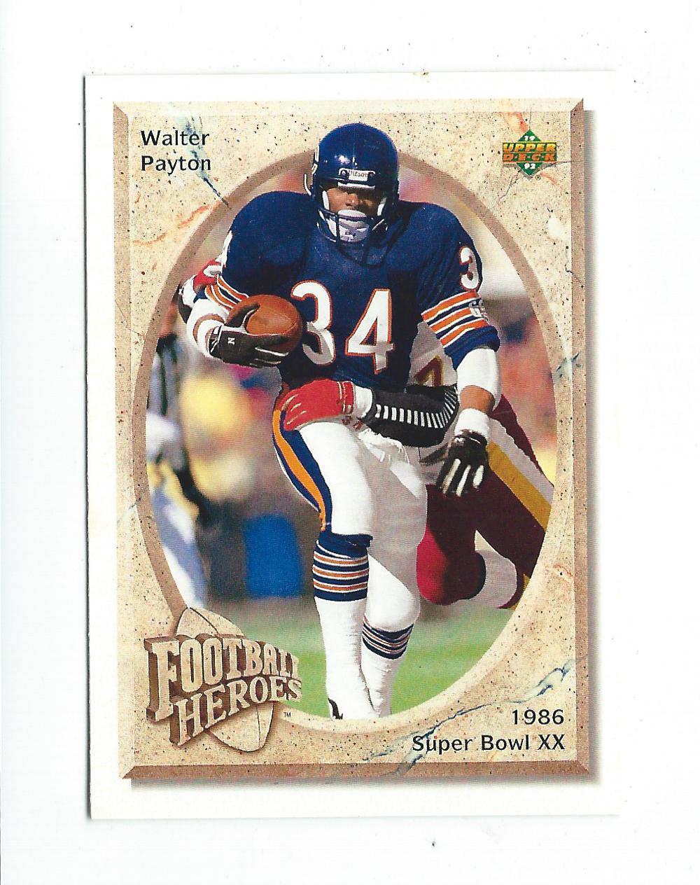 1992 Upper Deck Walter Payton Heroes #24 Walter Payton/Super Bowl XX 1986