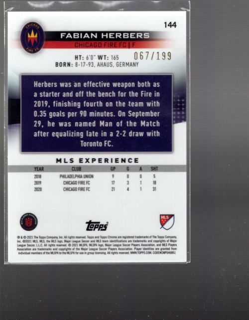 A1772- 2021 Topps Chrome MLS Soccer Insert Cards -You Pick- 15+ FREE US SHIP - Picture 44 of 88
