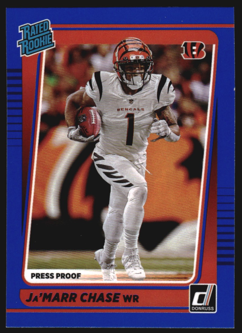 2021 Donruss Press Proof Blue #262 Ja'Marr Chase RR