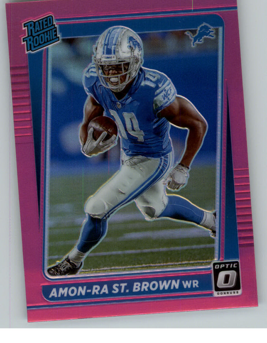 AMON-RA ST. BROWN 2021 DONRUSS ROOKIE PHENOMS DETROIT LIONS JERSEY PATCH!  USC!