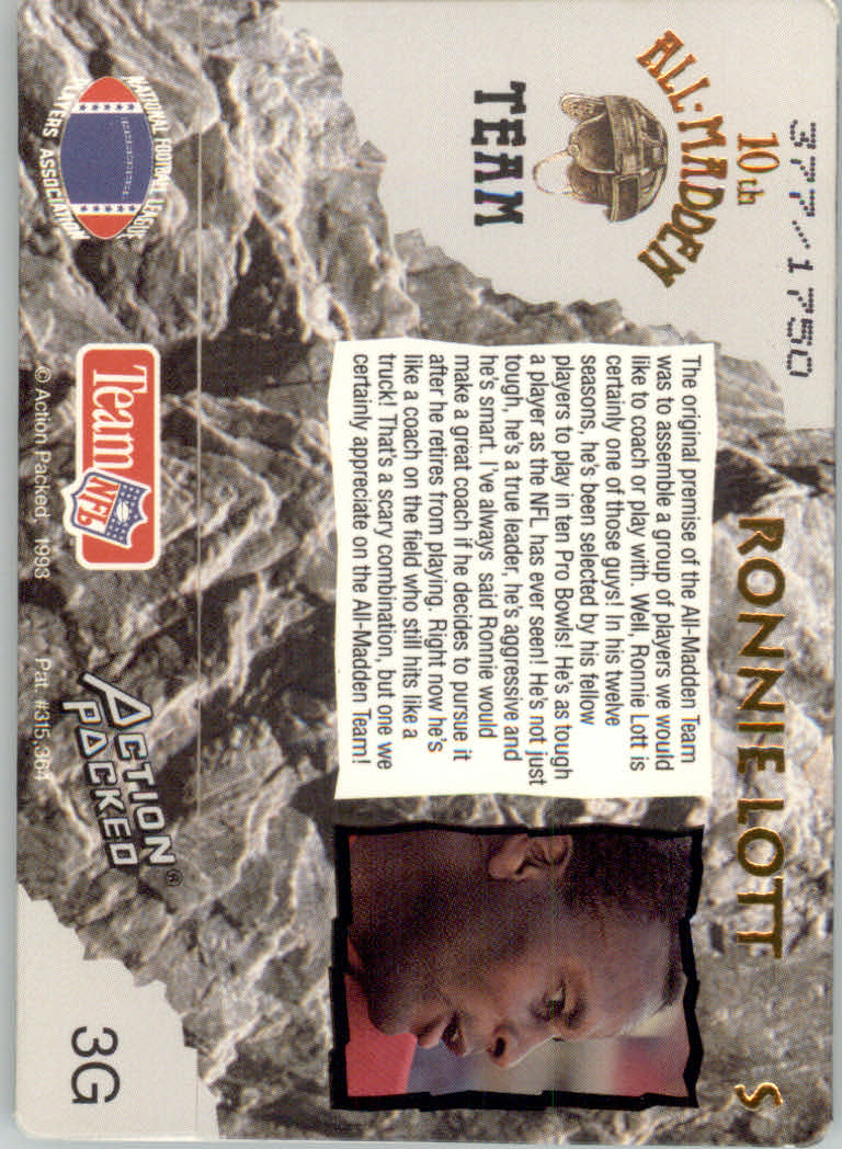 1993 Action Packed All-Madden Football - Picture 5 of 91