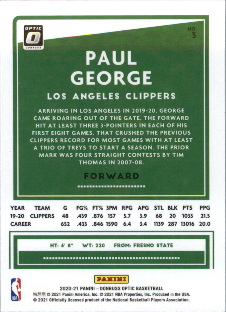 2020-21 Donruss Optic Basketball Card Pick (Base) - Bild 7 von 401