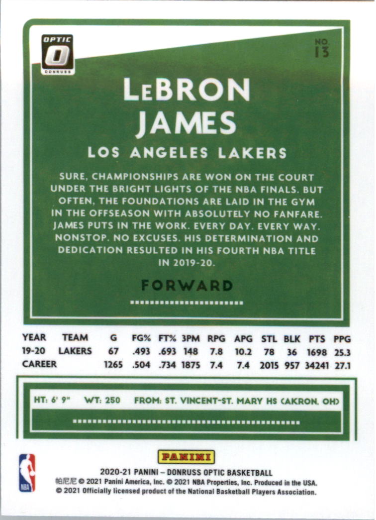 2020-21 Donruss Optic Basketball Card Pick (Base) - Bild 27 von 401