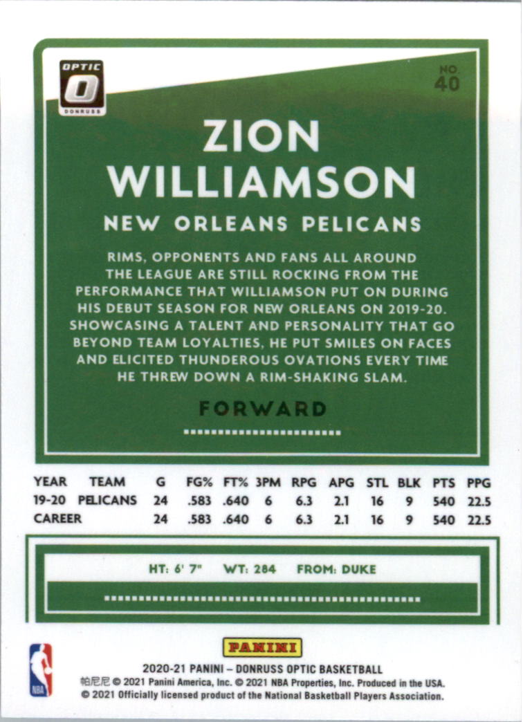 2020-21 Donruss Optic Basketball Card Pick (Base) - Bild 81 von 401