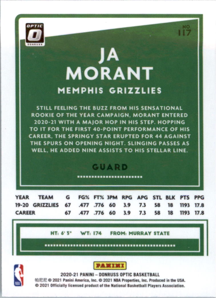 2020-21 Donruss Optic Basketball Card Pick (Base) - Bild 235 von 401