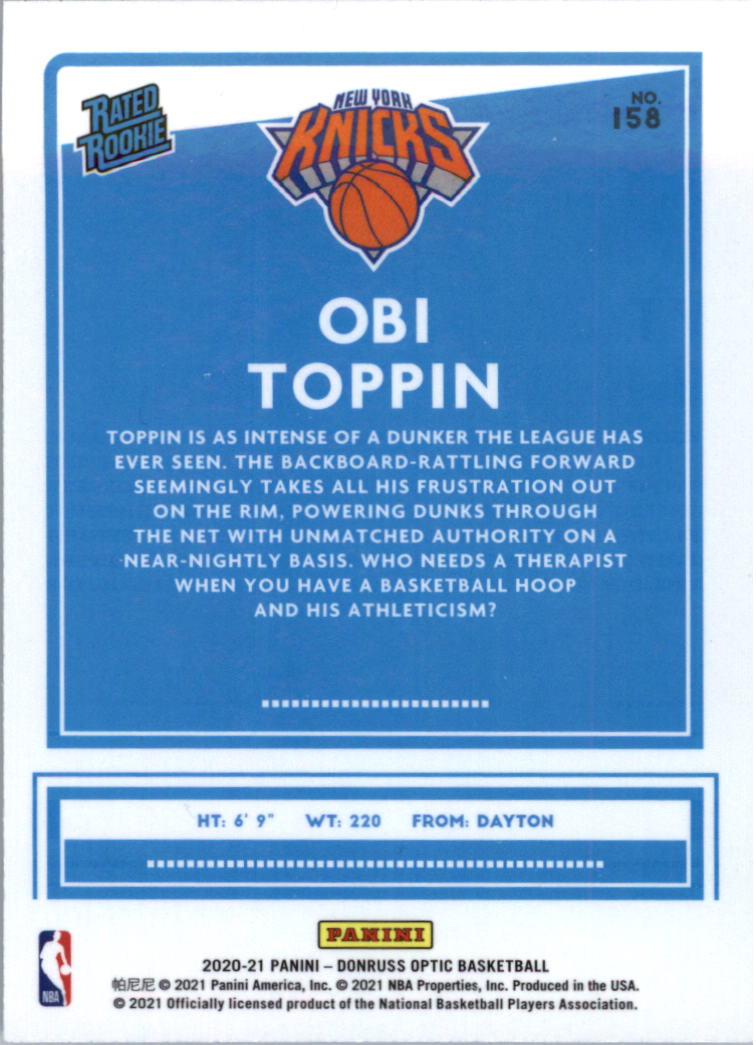 2020-21 Donruss Optic Basketball Card Pick (Base) - Bild 317 von 401