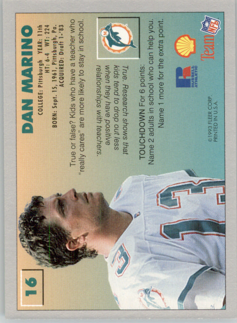 1993 FACT Fleer Shell Football Cards - Picture 33 of 213