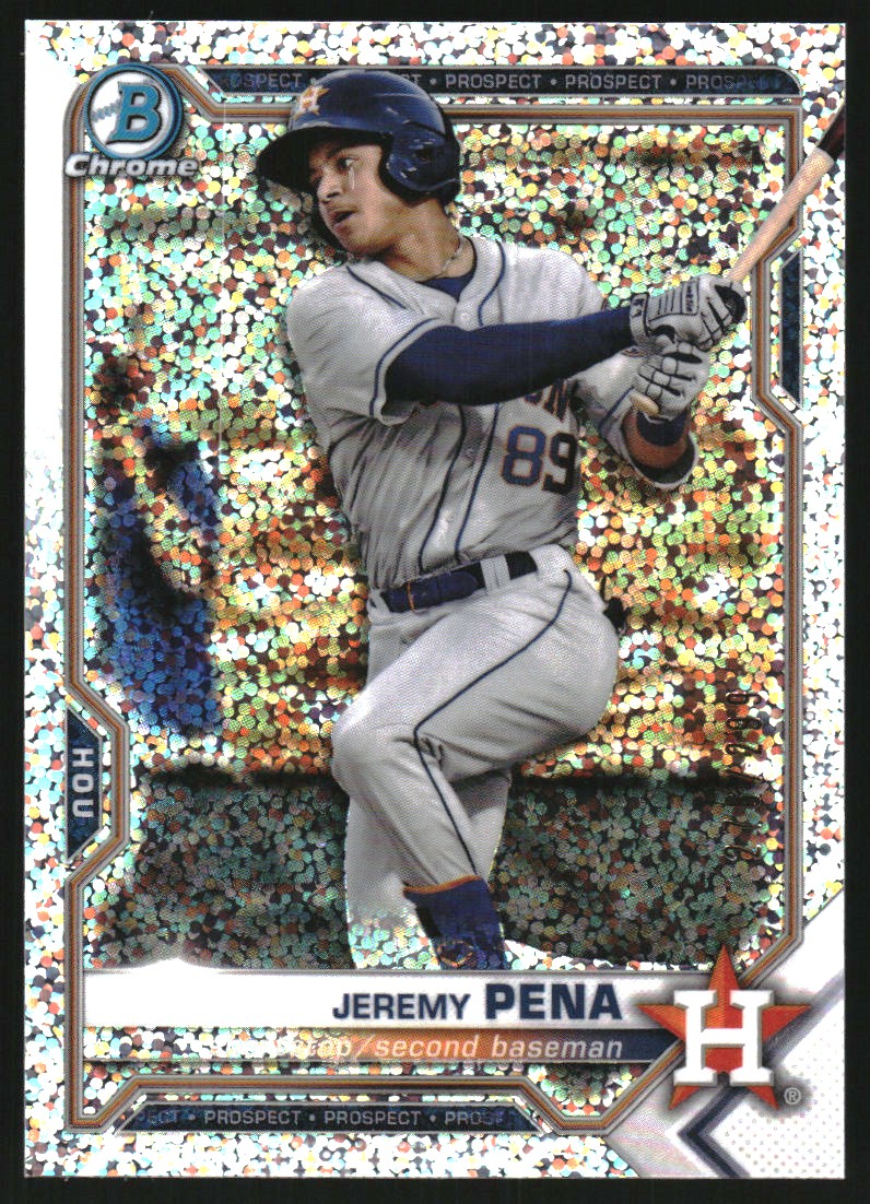 2021 Bowman Chrome Prospects Speckle Refractors #BCP190 Jeremy Pena