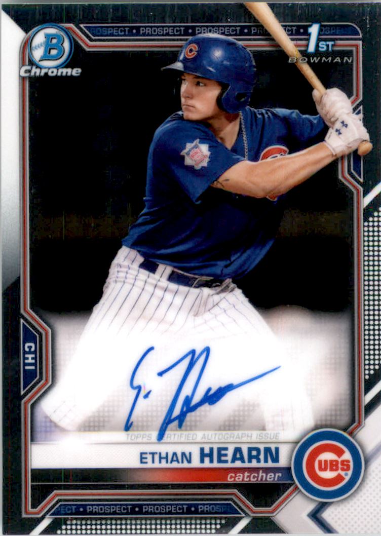 2021 Bowman Chrome Prospect Autographs #CPAEH Ethan Hearn
