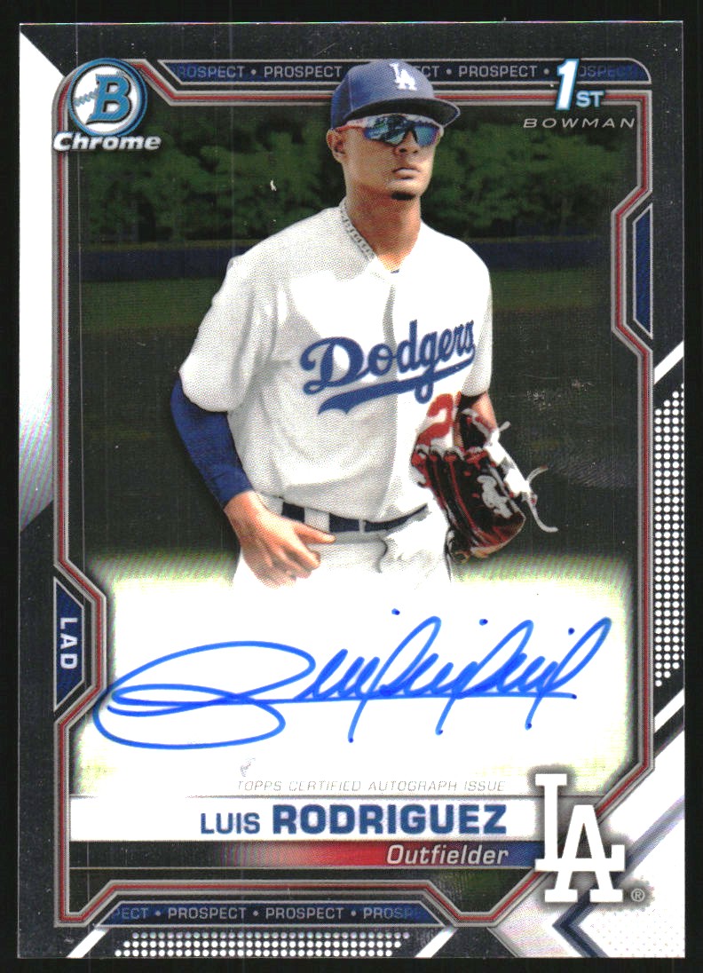 2021 Bowman Chrome Prospect Autographs #CPALR Luis Rodriguez