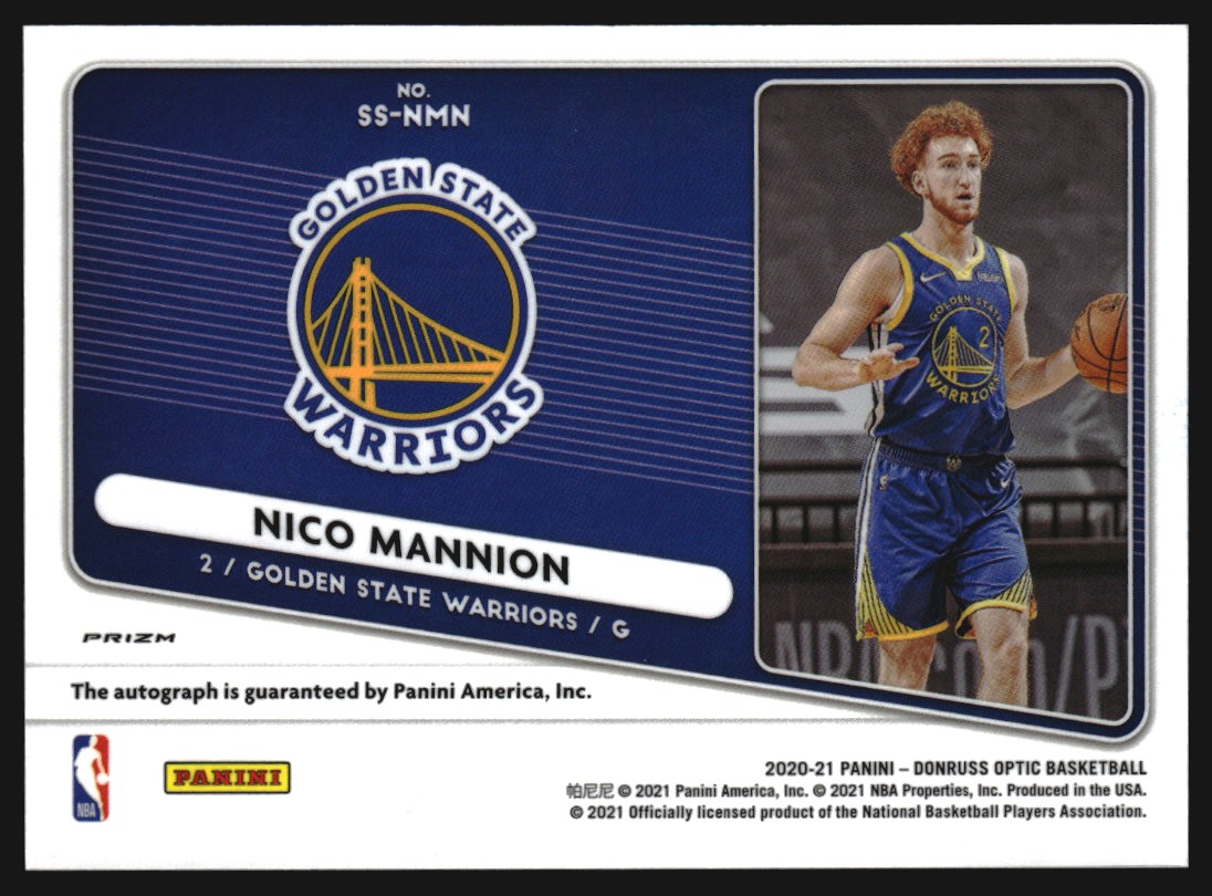2020-21 Donruss Optic Signature Series Choice #90 Nico Mannion