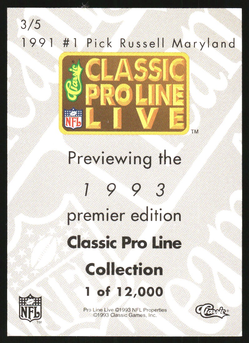 1993 Pro Line Previews #PL3 Russell Maryland Live