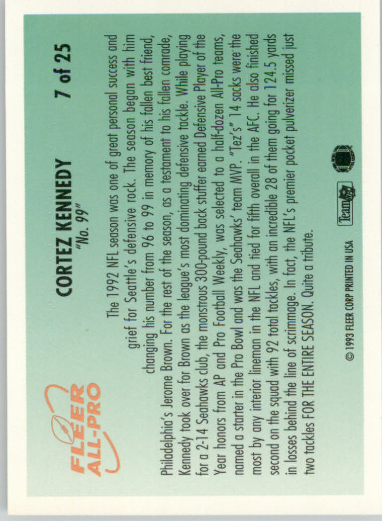 1993 Fleer Football "Insert" Cards - Picture 11 of 113