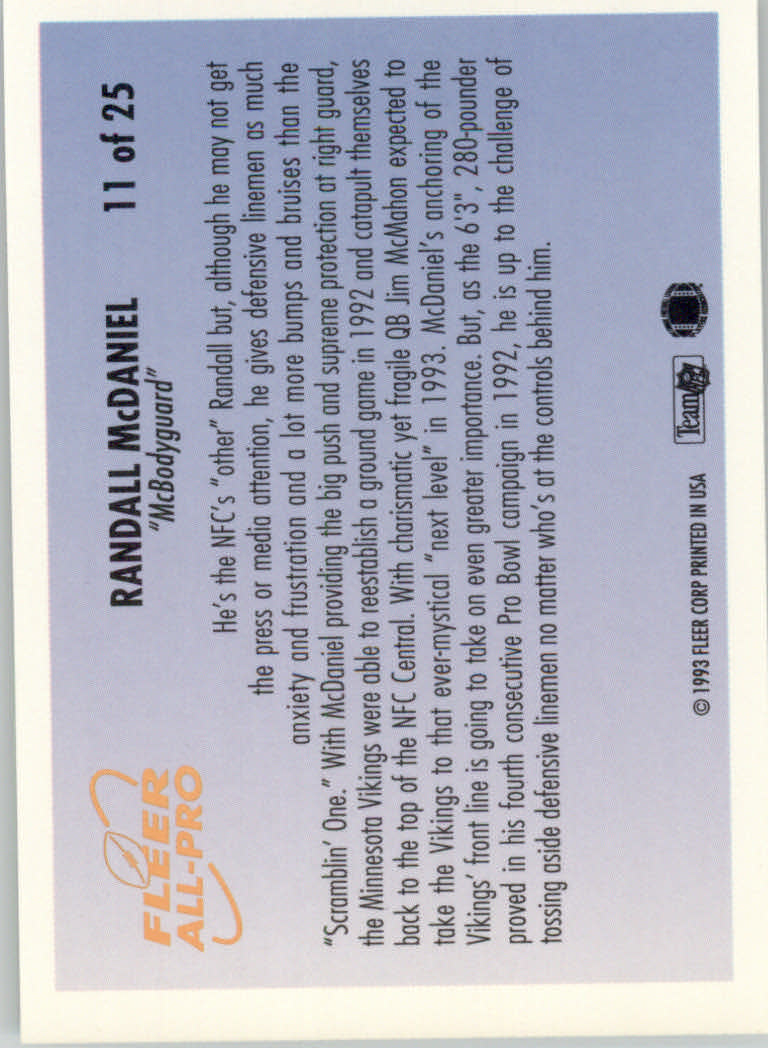 1993 Fleer Football "Insert" Cards - Picture 17 of 113