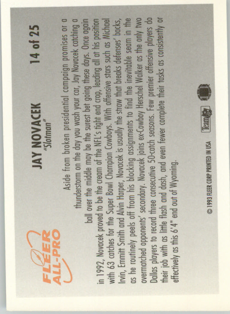 1993 Fleer Football "Insert" Cards - Picture 21 of 113