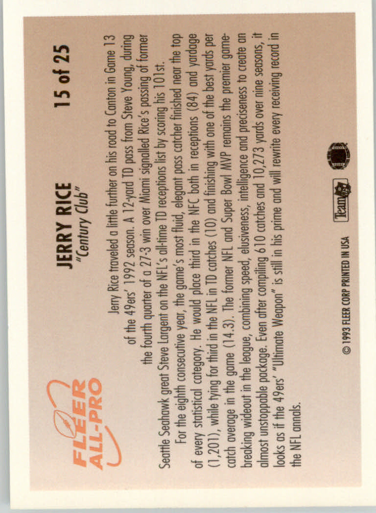 1993 Fleer Football "Insert" Cards - Picture 23 of 113