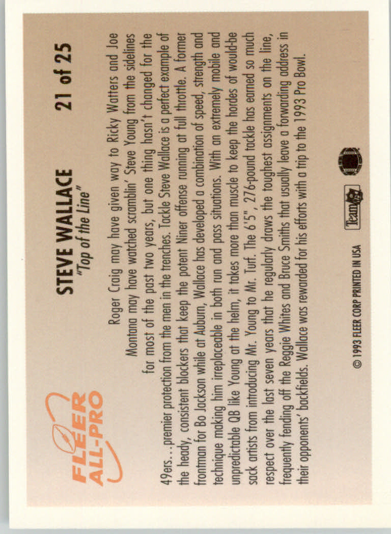 1993 Fleer Football "Insert" Cards - Picture 33 of 113