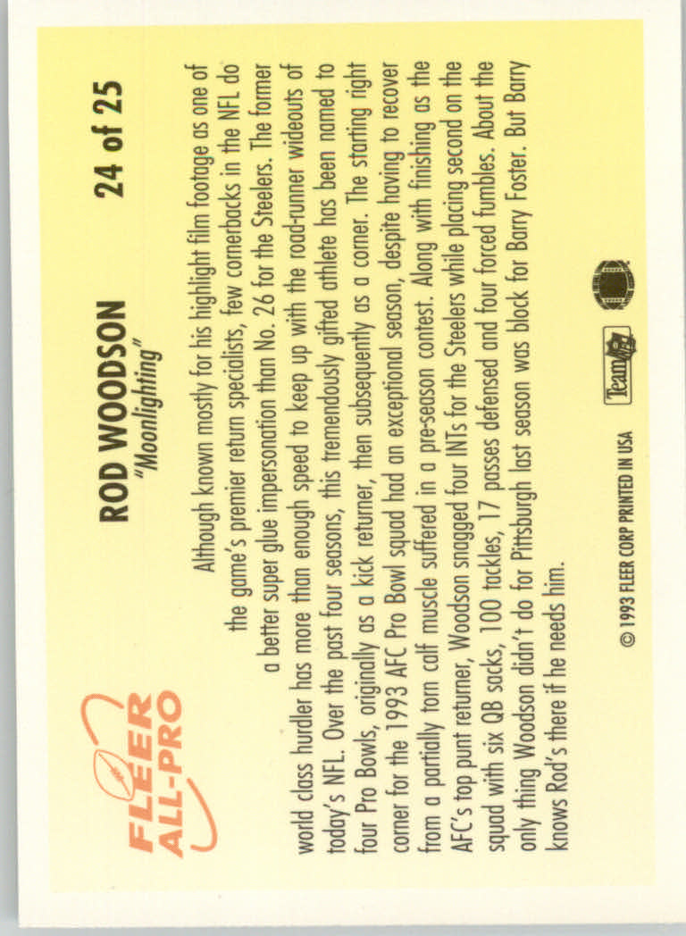 1993 Fleer Football "Insert" Cards - Picture 39 of 113
