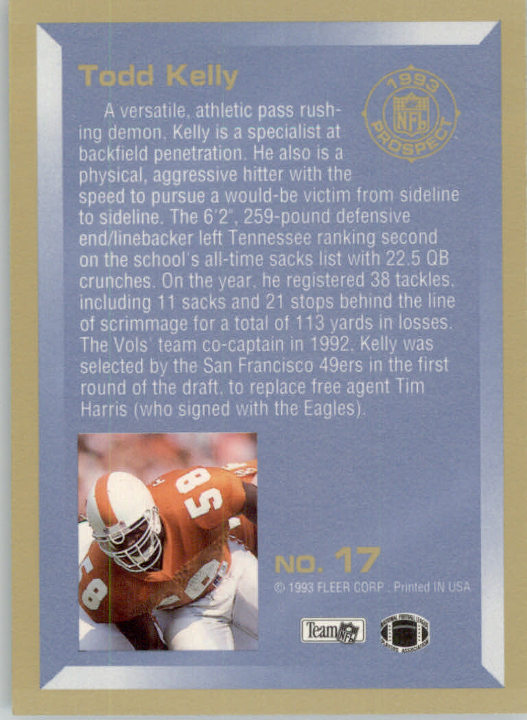 1993 Fleer Football "Insert" Cards - Picture 69 of 113