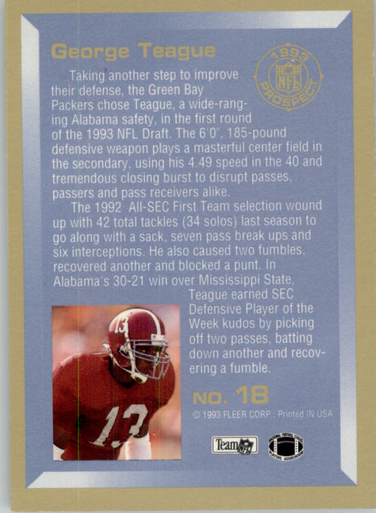 1993 Fleer Football "Insert" Cards - Picture 71 of 113