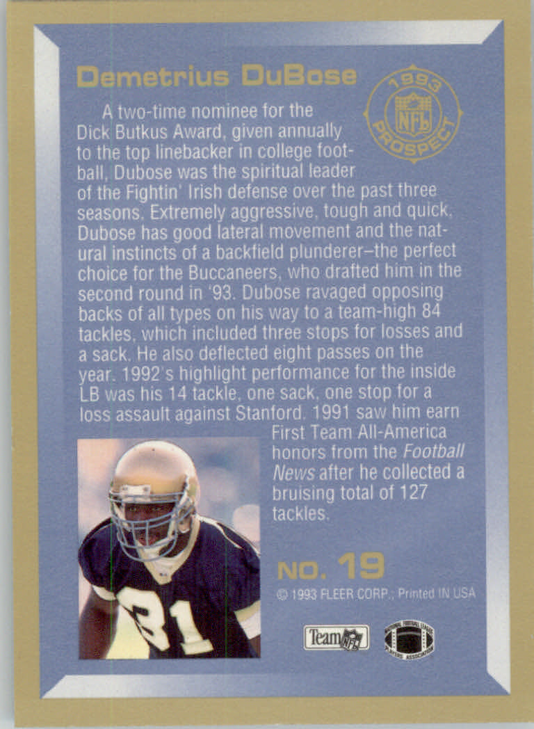 1993 Fleer Football "Insert" Cards - Picture 73 of 113