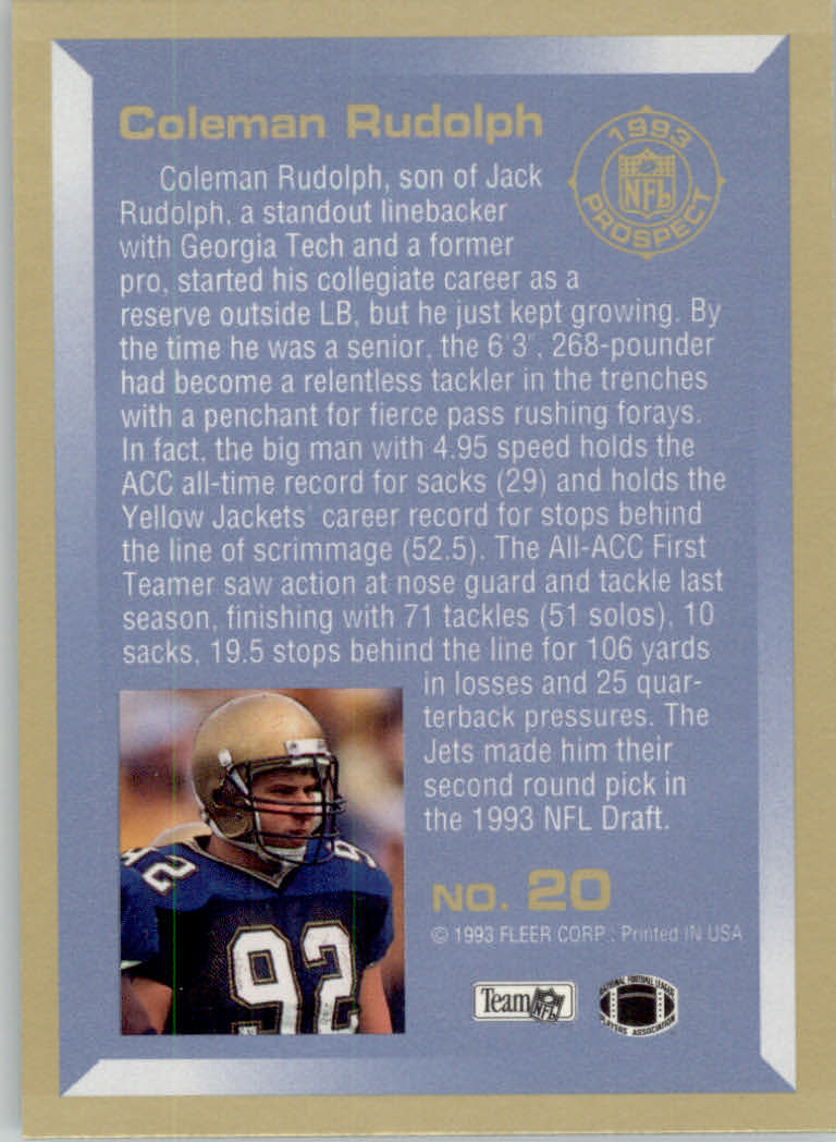 1993 Fleer Football "Insert" Cards - Picture 75 of 113