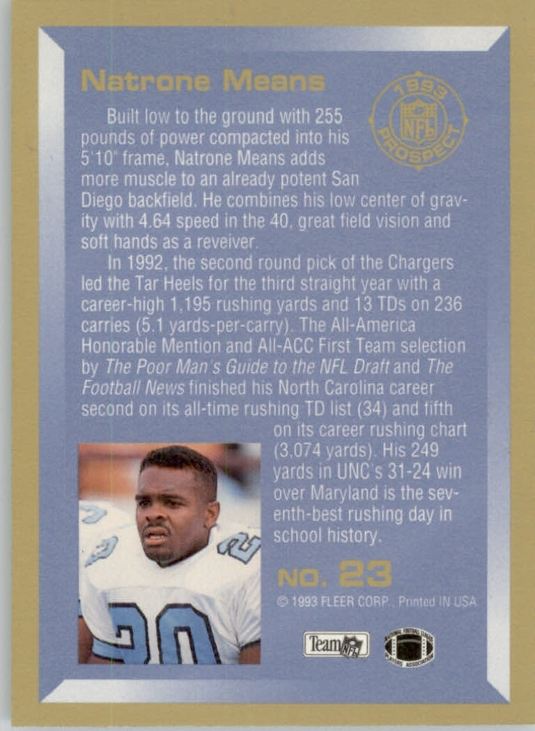 1993 Fleer Football "Insert" Cards - Picture 81 of 113