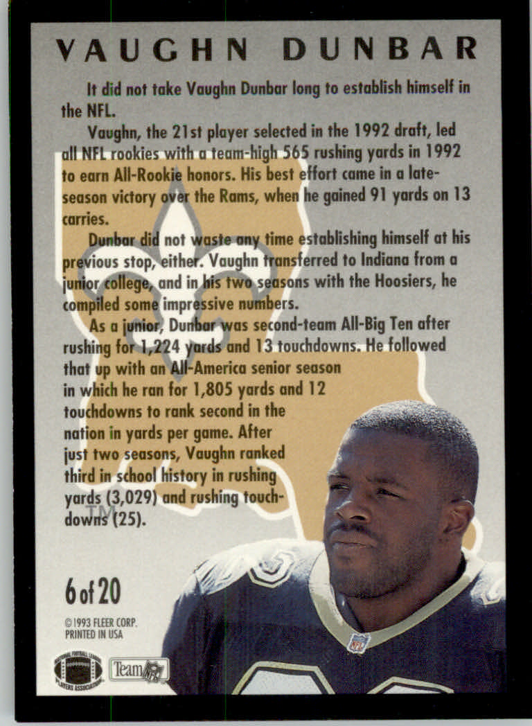 1993 Fleer Football "Insert" Cards - Picture 93 of 113