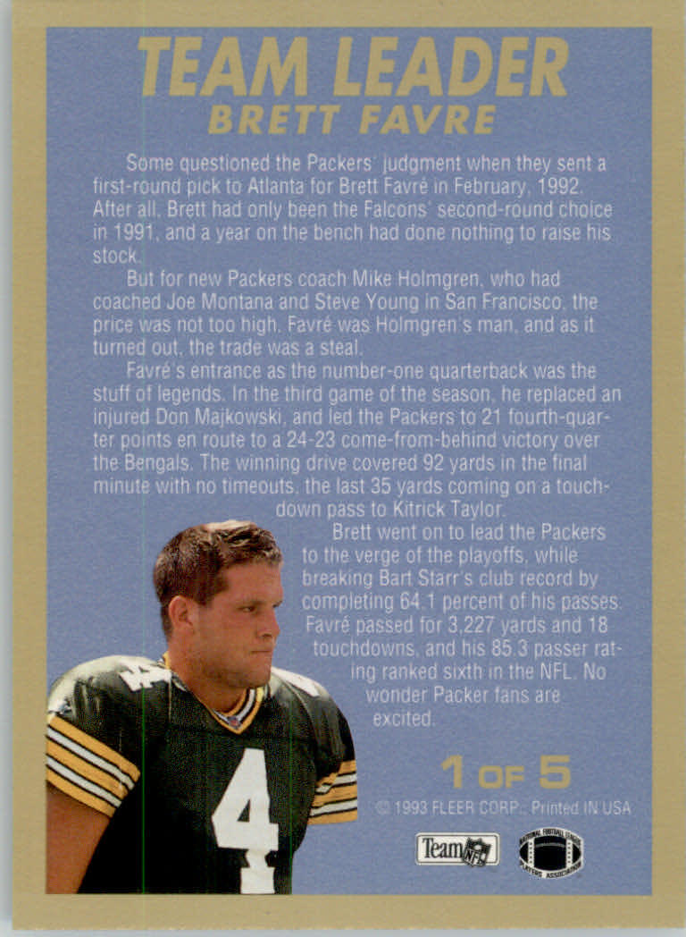 1993 Fleer Football "Insert" Cards - Picture 113 of 113