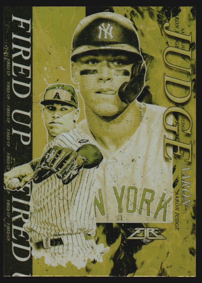 2021 Topps Fire Fired Up Gold Minted #FIU4 Aaron Judge