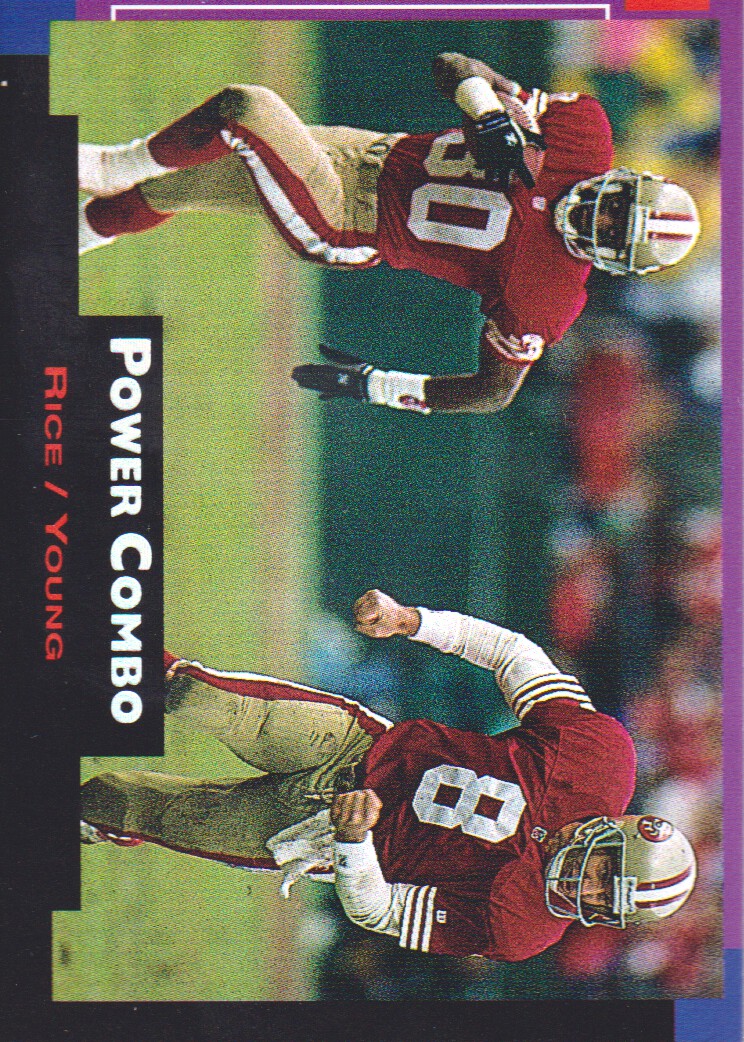 1993 Power Update Combos #PC2 Steve Young UER/Jerry Rice/(Young's uniform number/on back is 7)