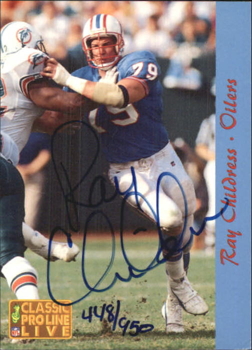 1993 Pro Line Live Autographs #7 Ray Childress/950