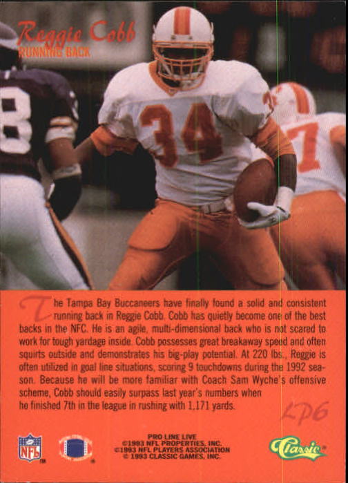 1993 Pro Line Live LPs #LP6 Reggie Cobb
