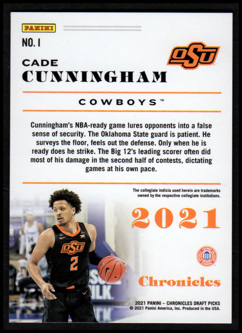 Cade Cunningham Rookies and Stars RC Detroit Pistons 2021 Chronicles Draft  Picks