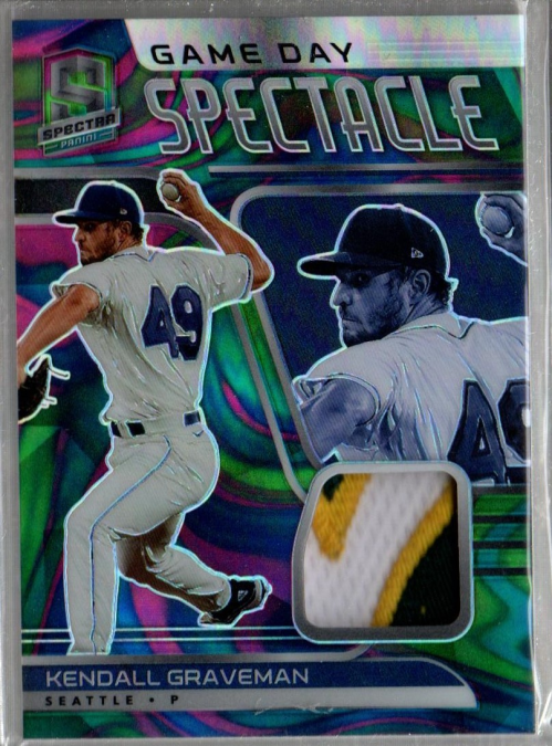 2021 Panini Spectra Game Day Spectacle Jerseys Neon Marble #11 Kendall Graveman/5