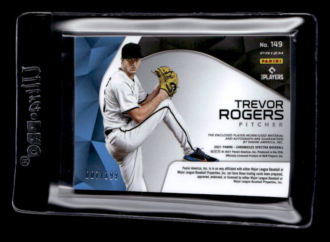 2021 Panini Spectra Spectra Rookie Jersey Autographs #149 Trevor Rogers back image