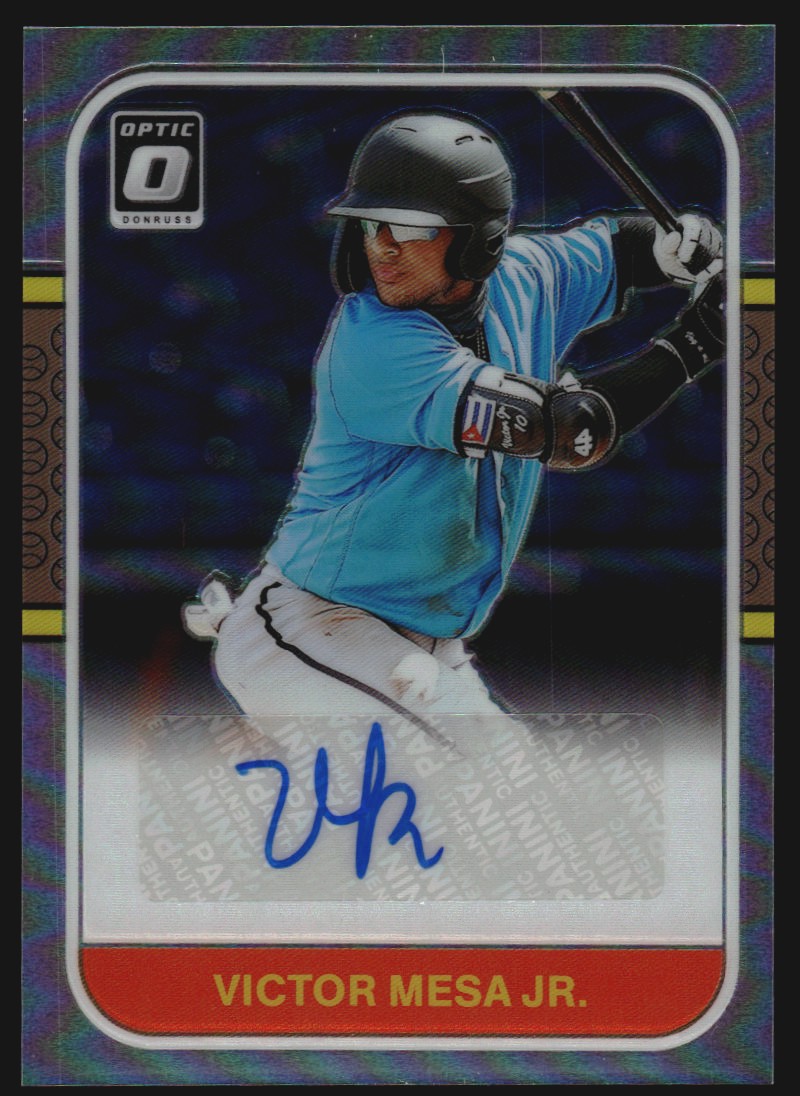 2021 Donruss Optic Retro '87 Signatures Holo #34 Victor Mesa Jr.