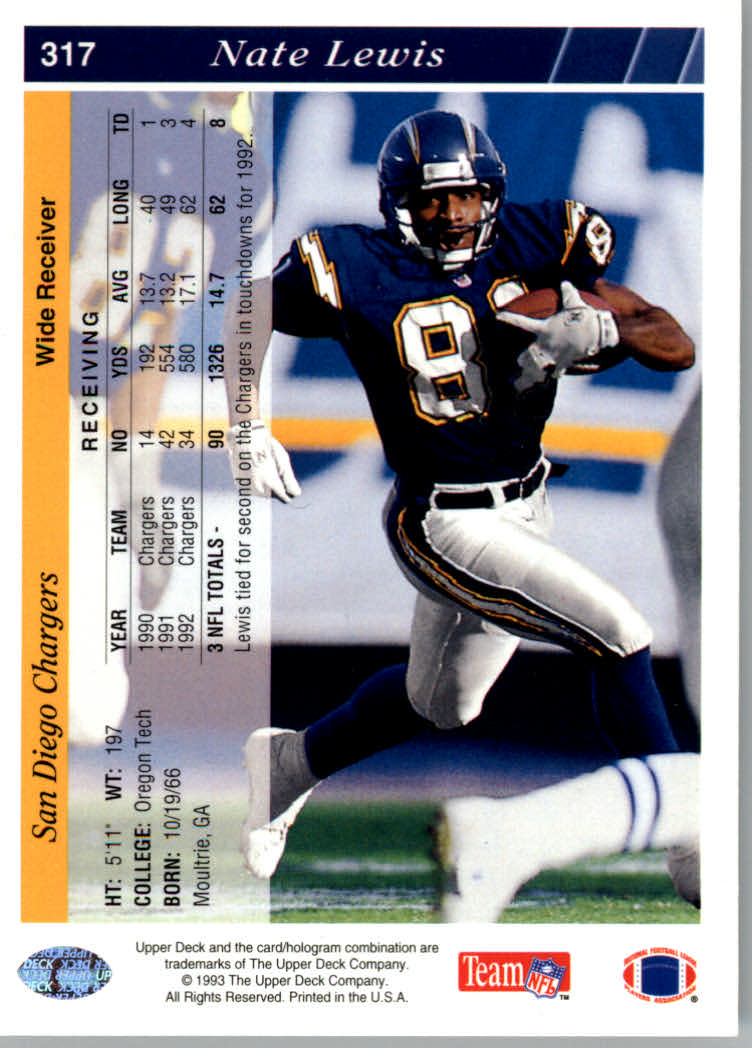 1993 Upper Deck Football "Main Set" Cards #251 to #500 Rookies and Veterans - Picture 134 of 500
