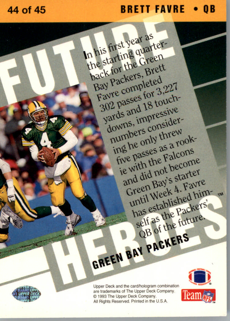 1993 Upper Deck Football "Future Heroes" Insert Cards - Picture 17 of 21