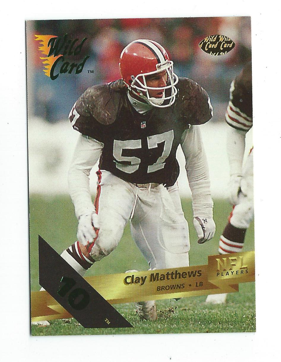 1993 Wild Card 10 Stripe #44 Clay Matthews