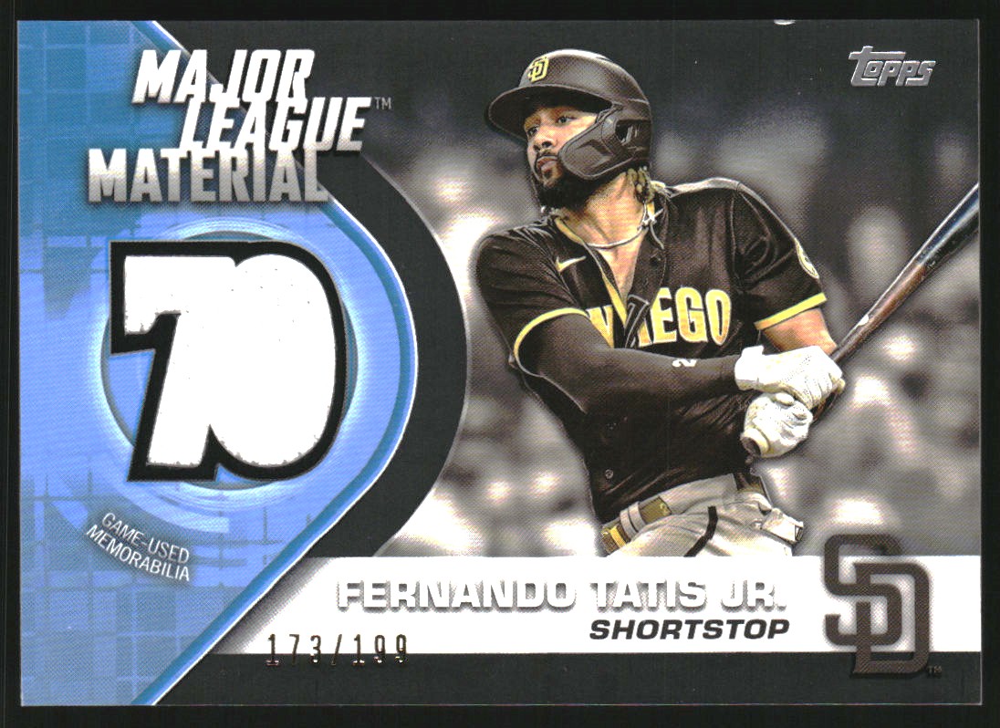 2021 Topps Update Major League Materials Black #MLMFT Fernando Tatis Jr.