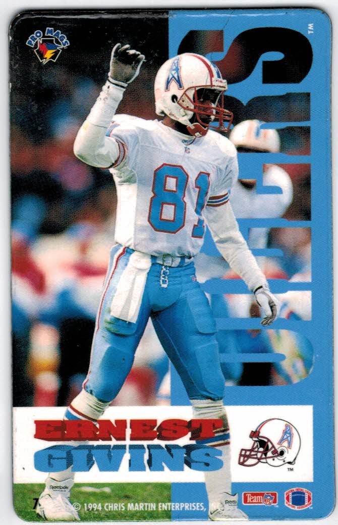 Ernest Givens Houston Oilers Louisville Autographed 1991 NFL Pro Set Card  #164