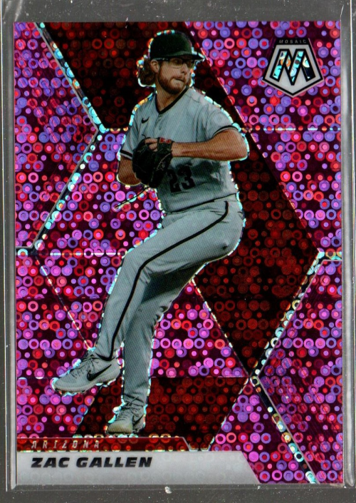 2021 Panini Mosaic Mosaic Quick Pitch Pink 18 Zac Gallen NMMT