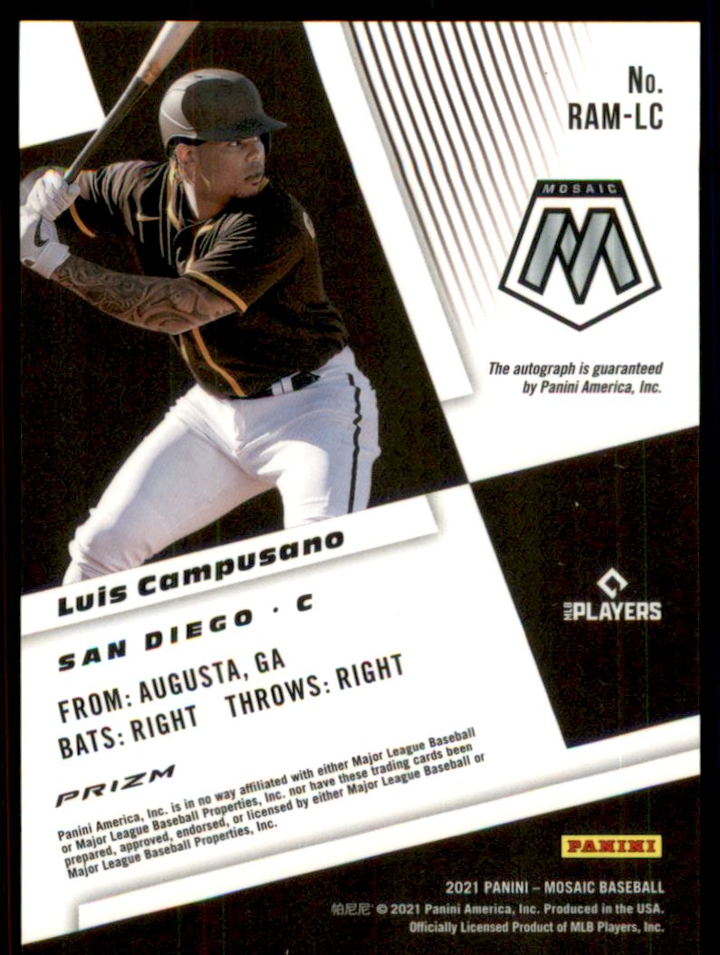 2021 Panini Mosaic Rookie Autographs Mosaic #48 Luis Campusano