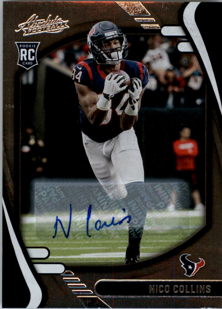 2021 Absolute Signature Rookies #127 Nico Collins - Auto - NM-MT