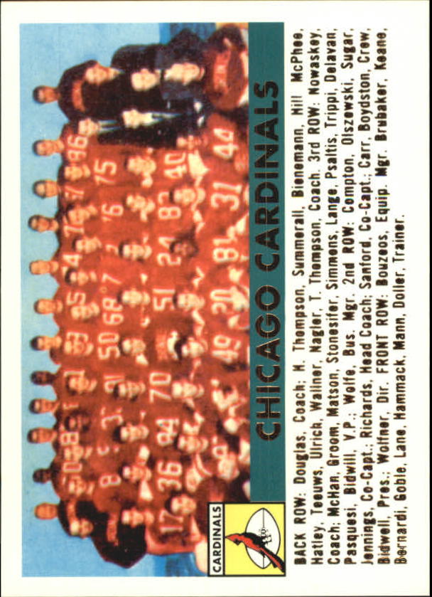 1994 Topps Archives 1956 Gold #22 Chicago Cardinals