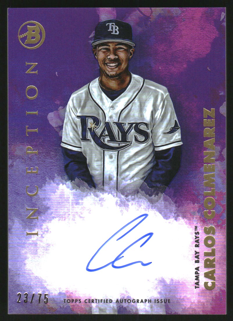2021 Bowman Inception Autographs Fuchsia #PACCZ Carlos Colmenarez