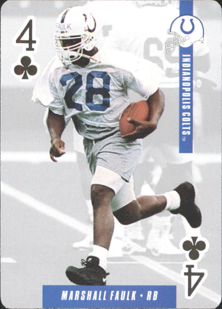 1994 U.S. Playing Cards Ditka's Picks #4C Marshall Faulk