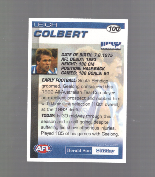 B7672 - 2005 Select AFL Herald Sun Football #S 1-192 -Sie wählen- 15+ KOSTENLOSER US-VERSAND - Bild 11 von 19