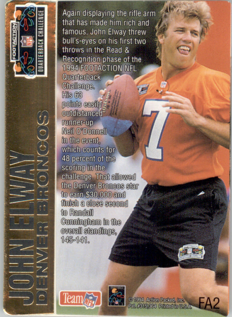 1994 Action Packed Football "Insert and Prototype" Cards - Picture 90 of 156